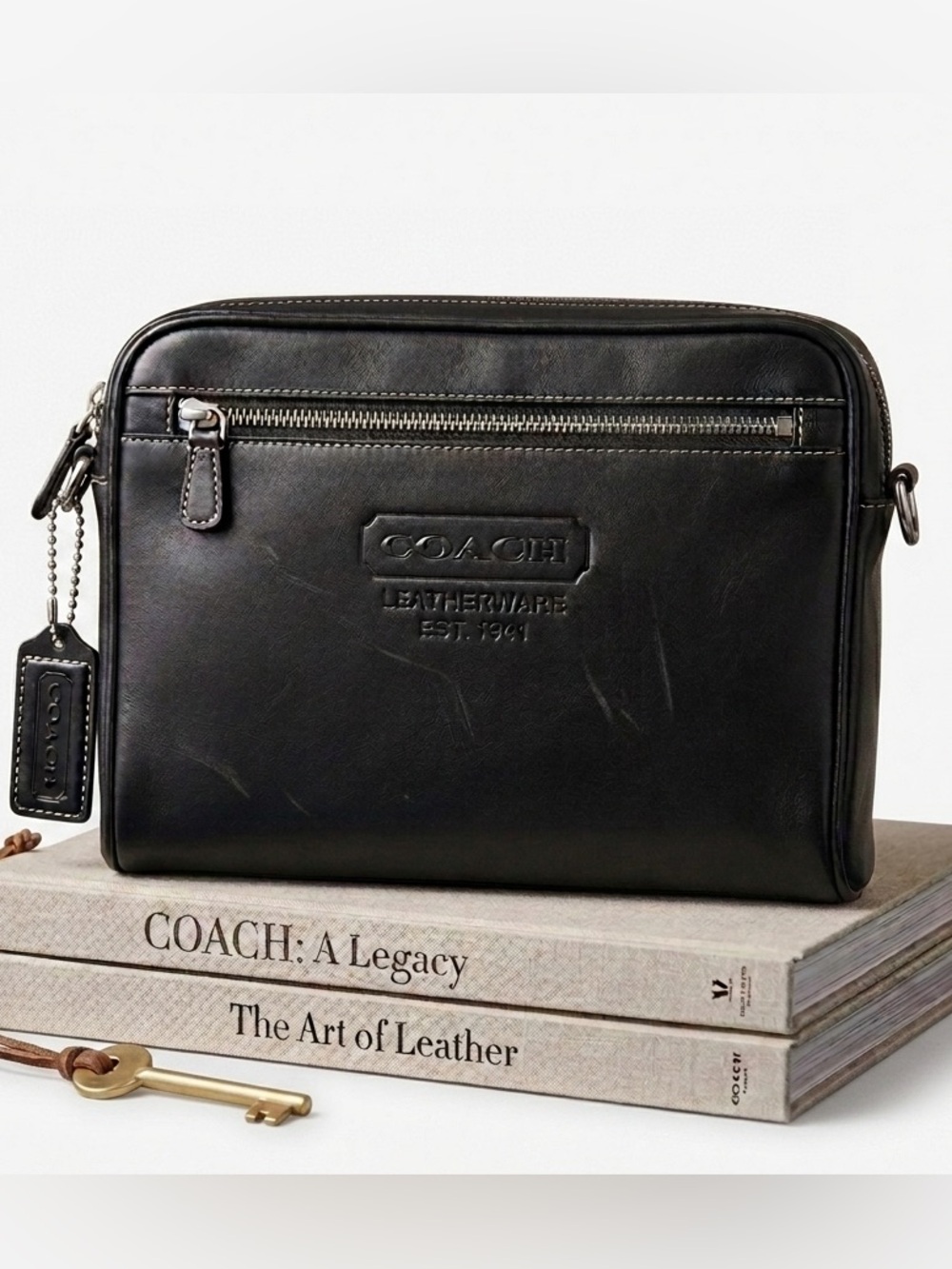*** MENS COACH leather shaving kit***